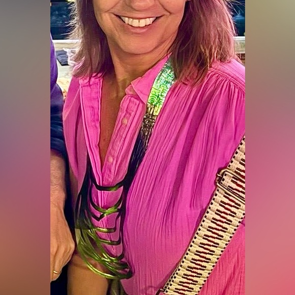 Summer Statement Necklace 🌞 | Two-Sided Waterproof Vibes. Plastic, lightweight. - Picture 3 of 9